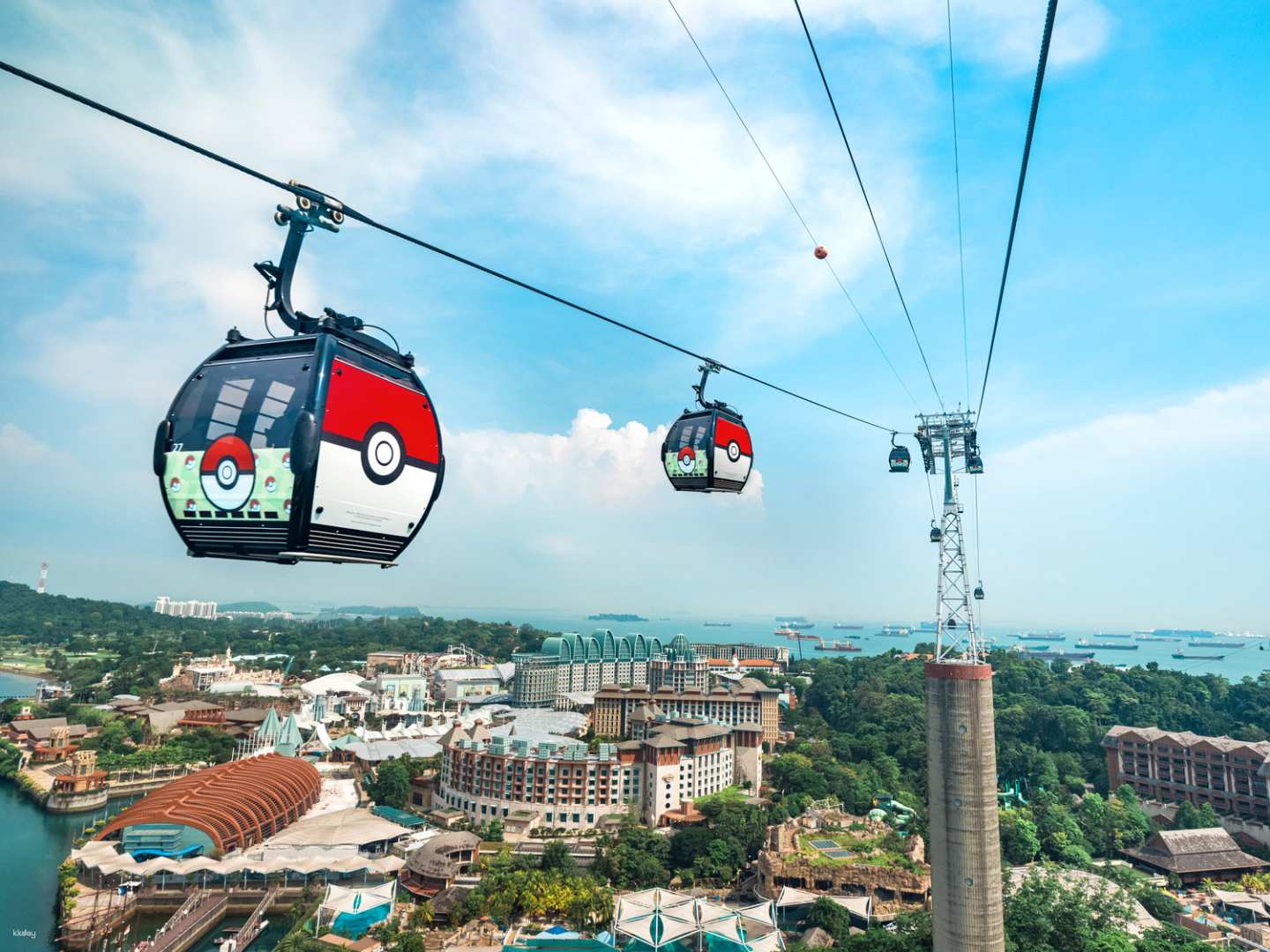 新加坡-聖淘沙纜車天際通車票Cable Car Sky Pass| 花柏山和聖淘沙線| 寶可夢精靈球車廂慶祝50週年