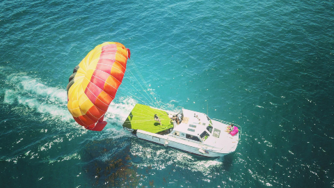 澎湖-海玩子拖曳傘高空飛行體驗