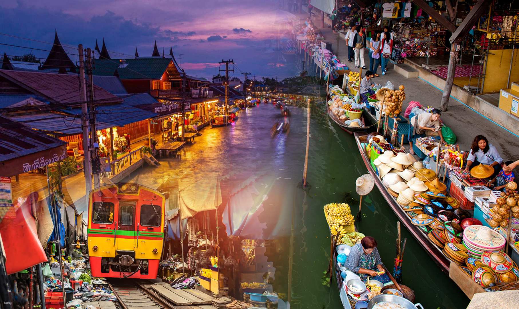 泰國-曼谷丹嫩沙多 (Damnoen Saduak) 和安帕瓦 (Amphawa) 私人旅遊(含螢火蟲之夜遊船)一日遊