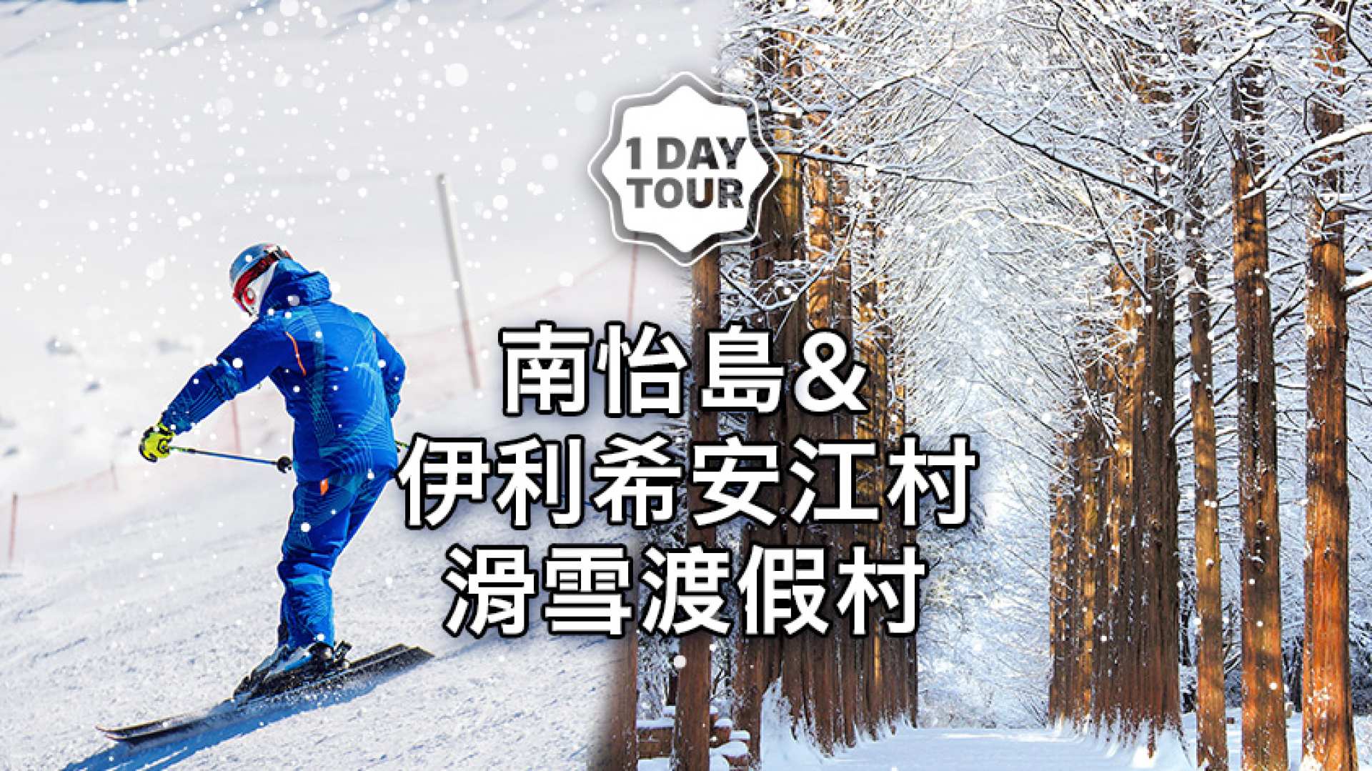 韓國-江原道滑雪一日遊| 江村滑雪度假村&南怡島