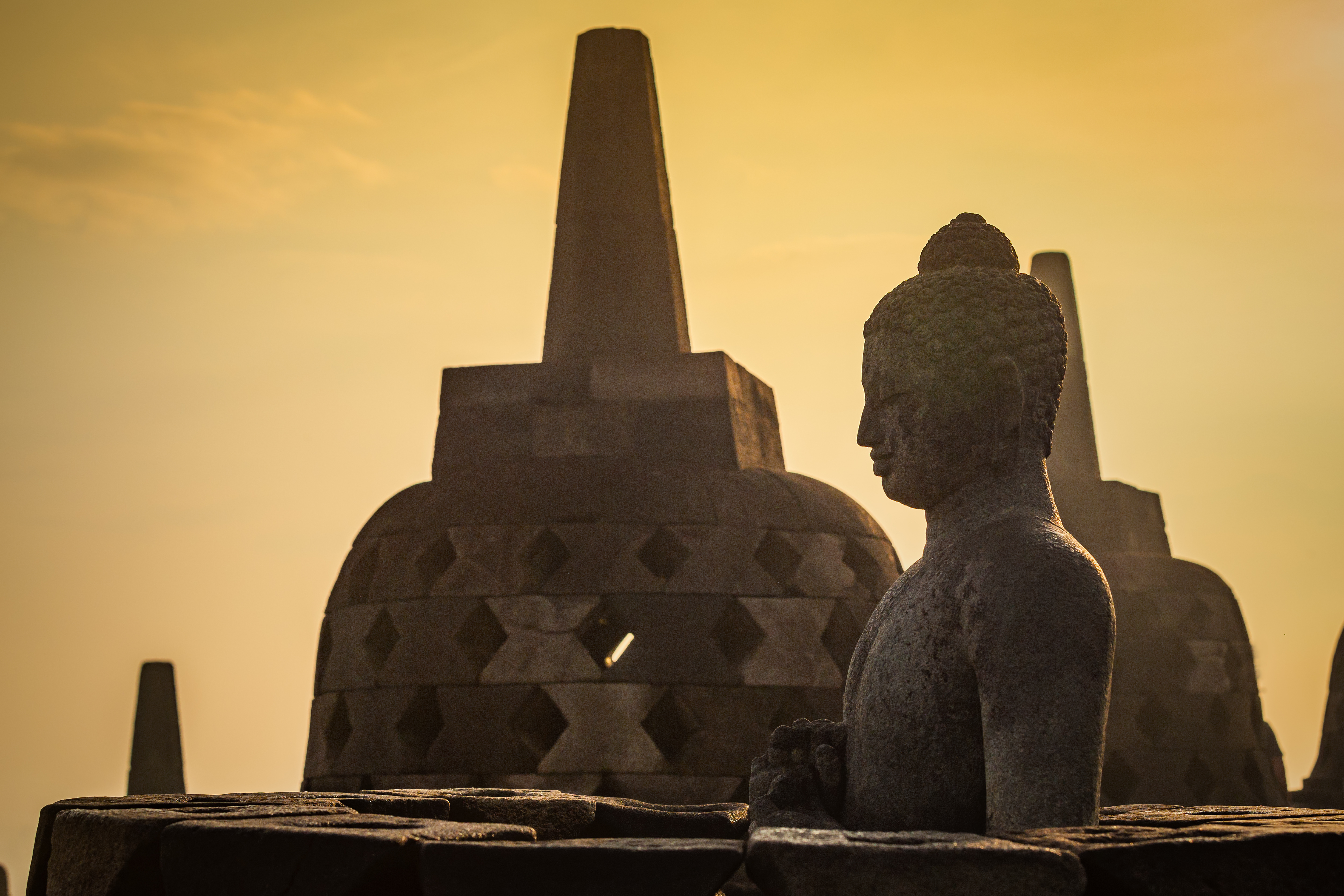 印尼-Punthuk Setumbuk山, 婆羅浮屠寺,普蘭巴南山頂俯瞰日出